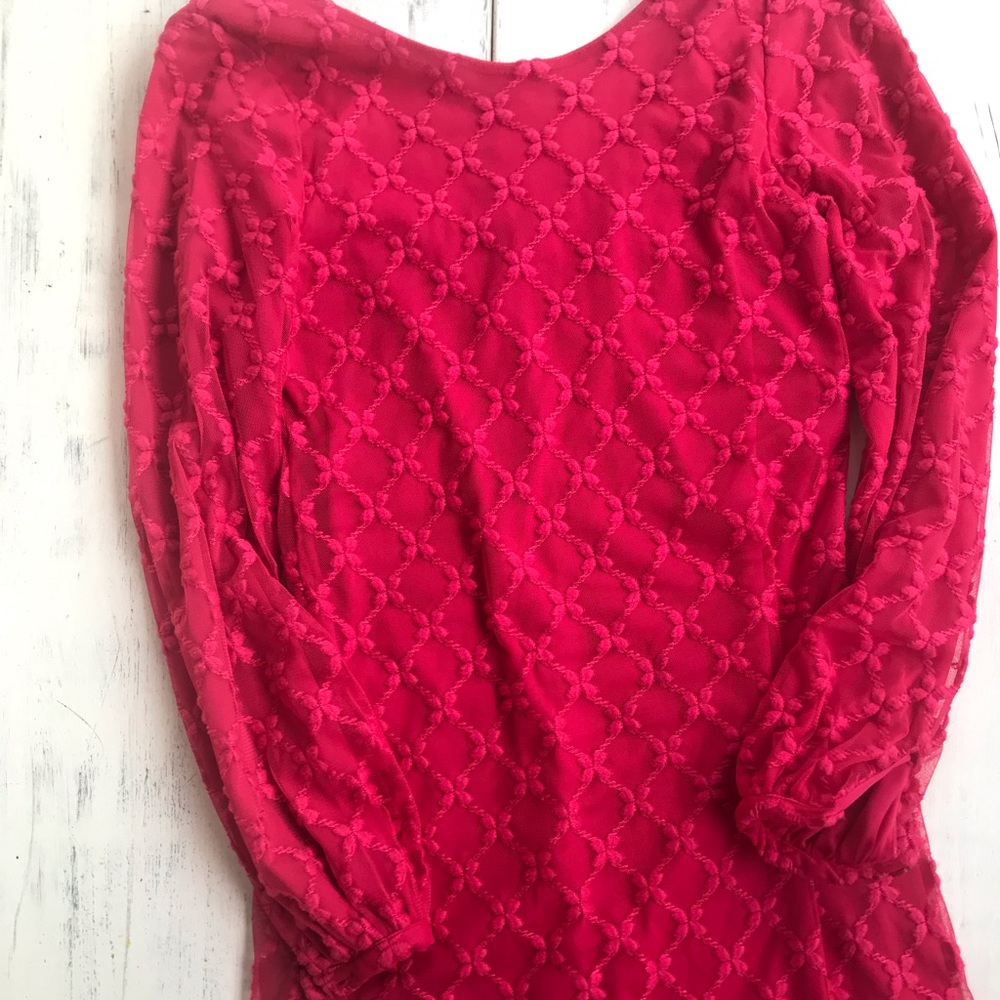 Hot Pink Lace Dress Size Small